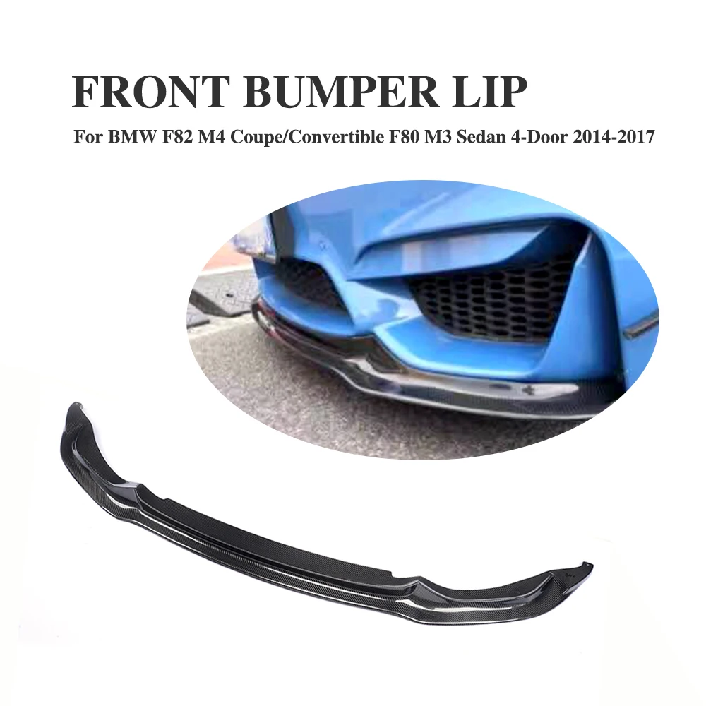 Для F80 F82 F83 M3 M4 углеродное волокно передняя губа ДЛЯ BMW Sedan Coupe 2012 2017|chin spoiler|front bumper