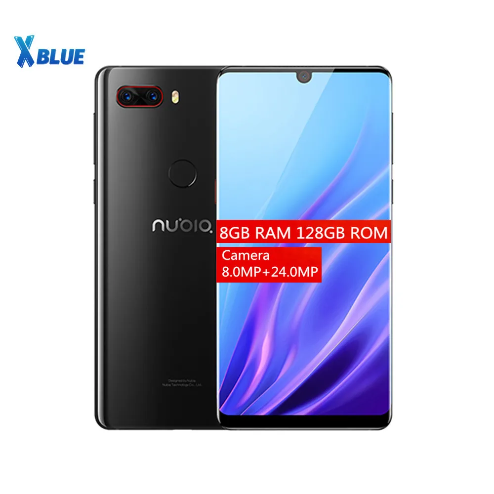 Сотовый телефон Nubia Z18 4G LTE мобильный 6 0 дюйма 8 Гб ОЗУ 128 ПЗУ аккумулятор 3450 мАч