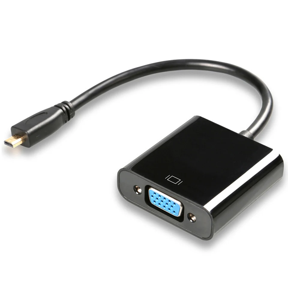 Микро HDMI в VGA Видео Аудио питание конвертер адаптер кабель Micro для ПК HDTV дисплей
