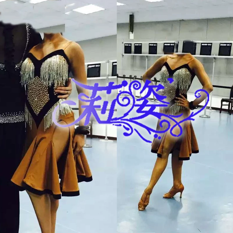 

Competition ballroom salsa women Rumba swing Latin dance dress Custom made