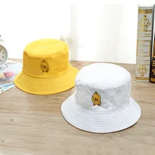 Корейская версия новой креативной шляпы двухсторонняя маленькая Желтая утка родитель-ребенок Плавательная шапочка дикая Солнцезащитная женская шляпа