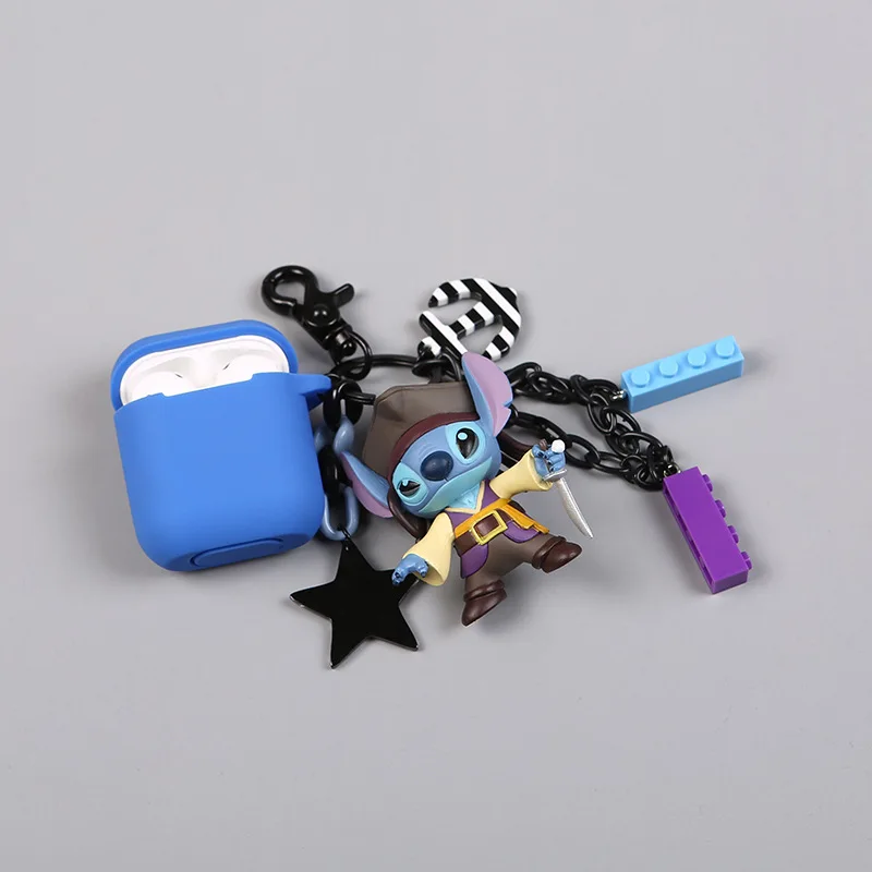 Милый брелок для ключей в виде пиратского стежка, наушники, силиконовый чехол для Apple Airpods, аксессуары для ключей