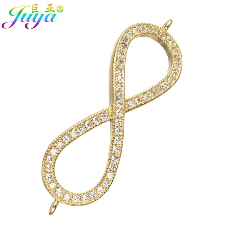 

2017 Ali Moda Gold/Silver Infinity Symbol Charm Connectors Accessories For Women Men Bracelets Necklace Earrings DIY Making