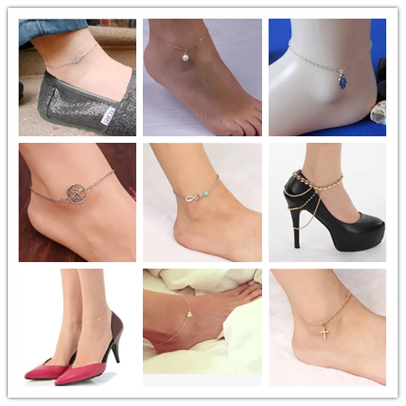 

Boho Summer Jewelry Anklet Bracelet Cheville Femme Barefoot Sandals Ankle Foot Chain Bracelet Cheville Coquillage Pulsera