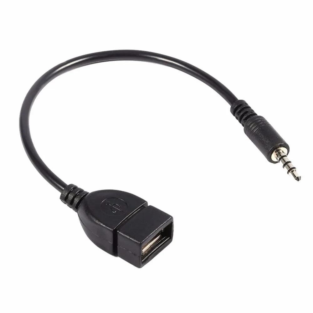 3.5mm Male AUX Audio Jack To USB Type A Female Aux Audio Cable