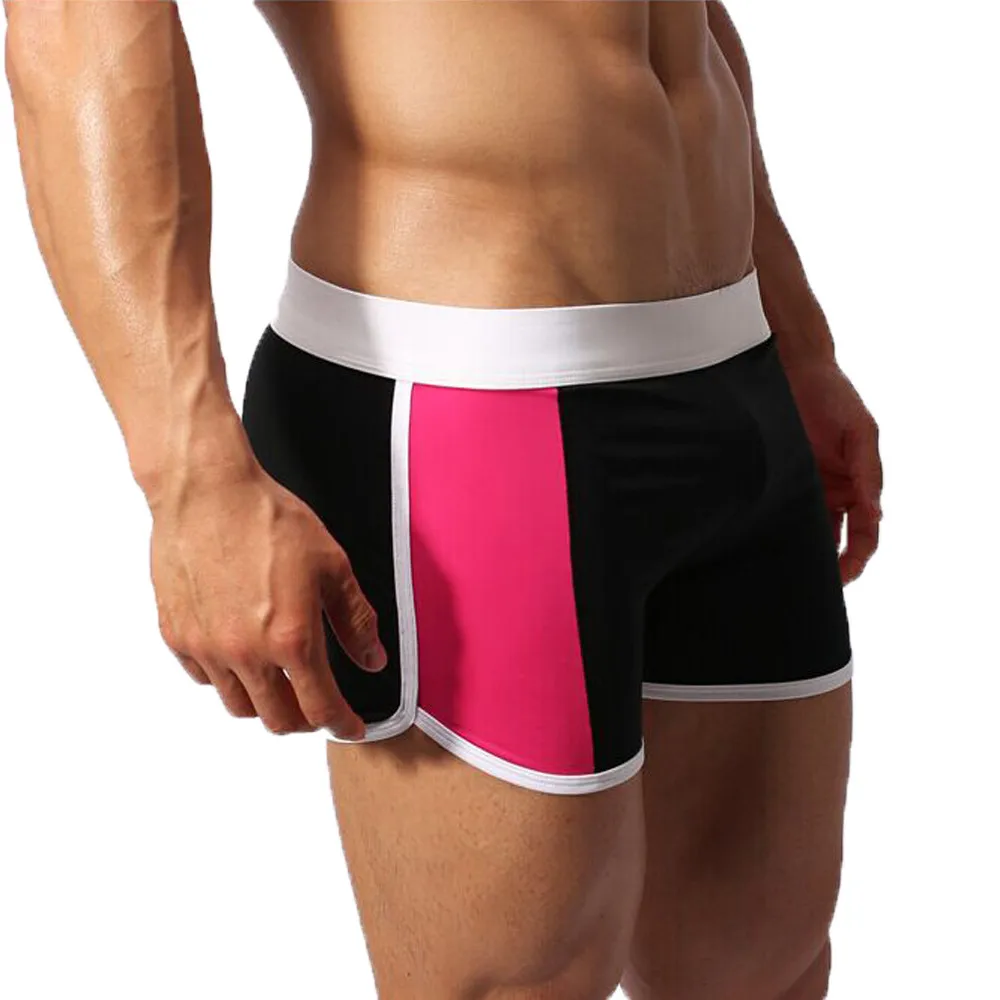 Сексуальное мужское нижнее белье, высокое качество, одноцветные шорты из кусков, спортивный купальник, сексуальный мужской спортивный костюм, мужской купальник, плавки