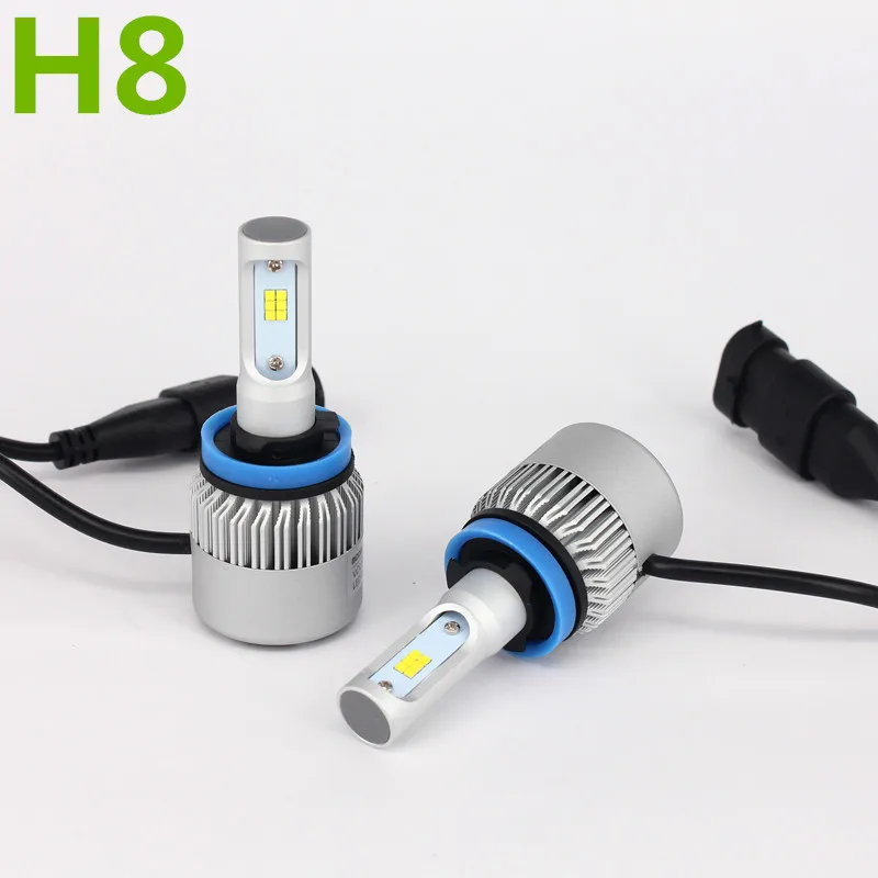 

H8 CSP Led Headlight Single Beam Car Led Headllamp Bulb 6000K 8000LM Auto lights Source For PHILIPS Chip Manufacturer Automoveis