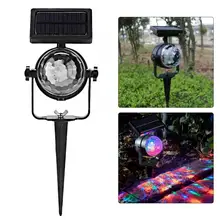 Лазерный светильник для дискотеки, для улицы, водонепроницаемый, солнечная панель, светодиодный, сказочный, точечный светильник, Лампа для проектора, для дома, сада, Рождества, вечерние