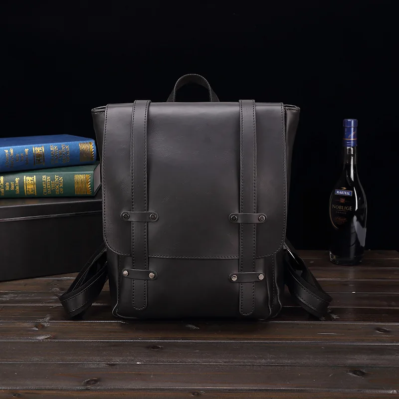 

Genuine backpack men's student travel backpack new fashion men's bag