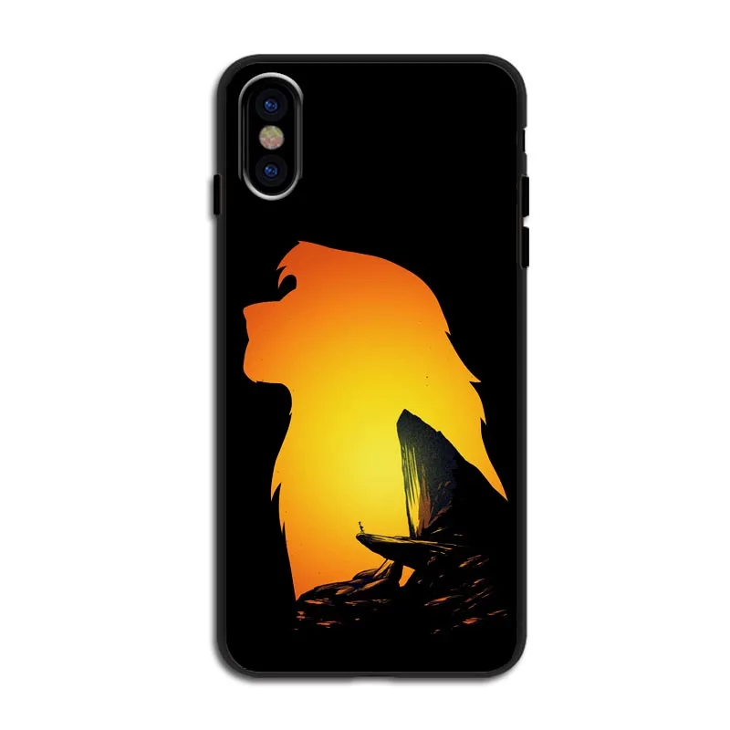 Милый мягкий силиконовый черный чехол для телефона Lion King Hakuna Matata для iPhone 11 Pro MAX 5 5S SE 6 6S Plus 7 8 Plus XS XR XS MAX