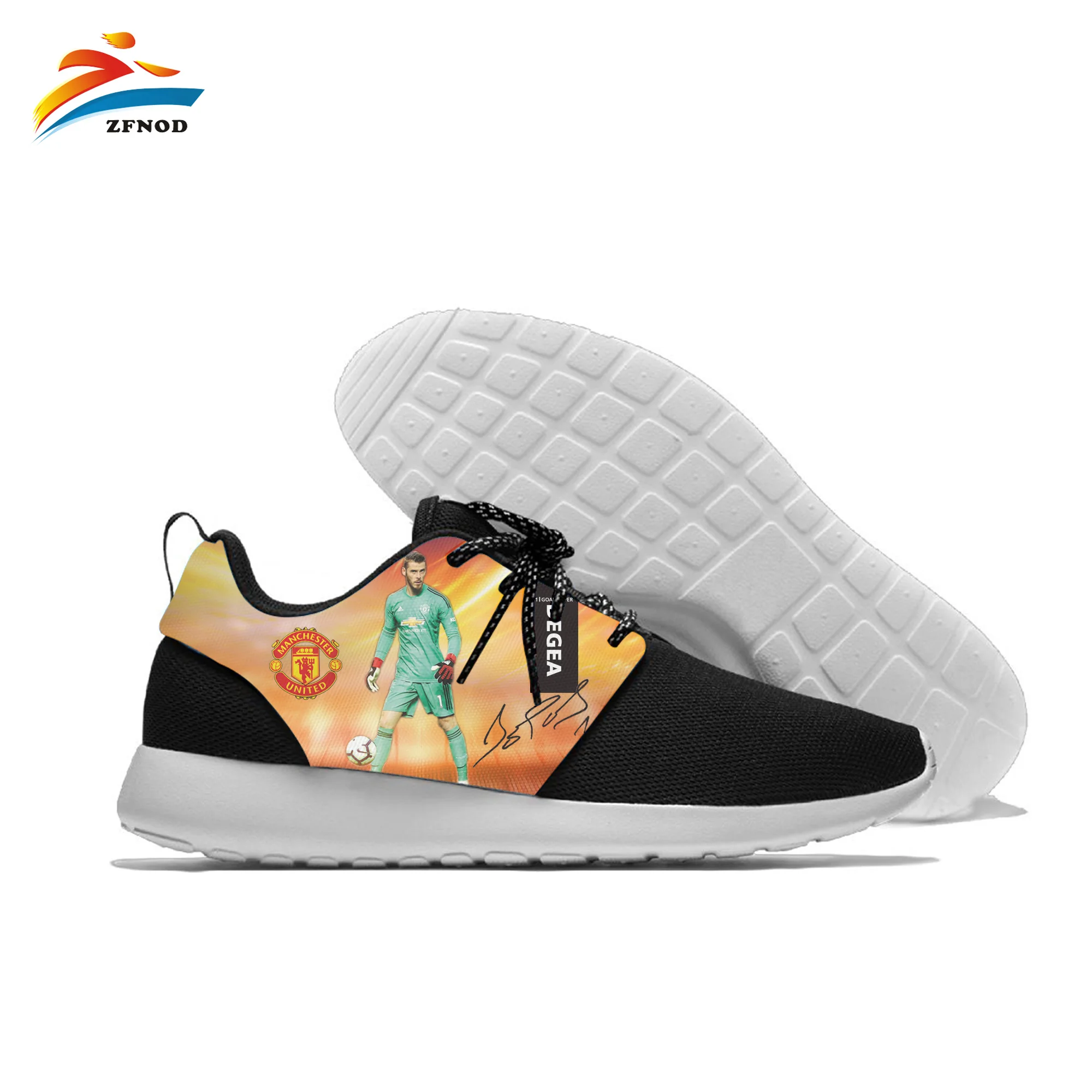 

World Football Stars Capa Goalkeeper David De Gea 1 Mens 3D Print Leisure Vulcanized Big Logo Mesh Shoes