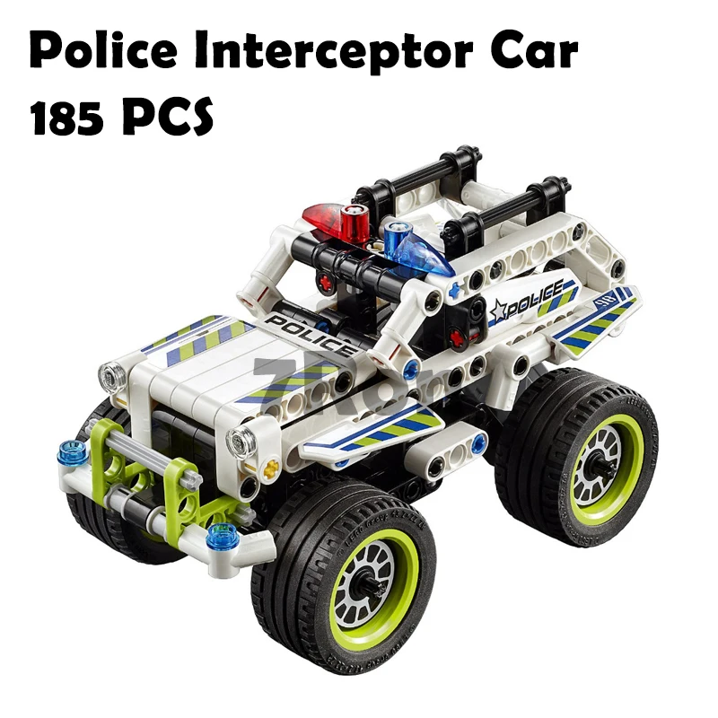 

Models & building toys hobbies Compatible With lego Technic Police Interceptor Car 3418 Blocks 3D Educational DIY Bricks