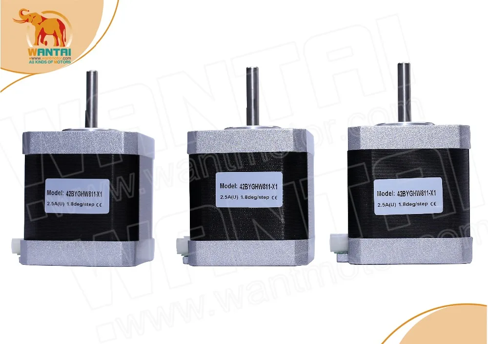 【EU SHIP】3PCS 42BYGHW811X1,Nema17,2.5A 4800g.cm,cable Stepper Motor 3d printer 【EU SHIP】3PCS 42BYGHW811X1,Nema17,2.5A 4800g.cm,cable Stepper Motor 3d printer