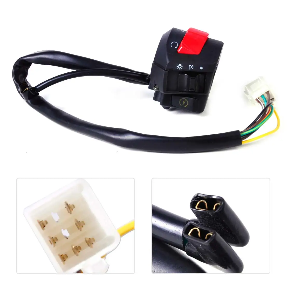 DWCX Black Handlebar Electric Start 7/8" Ignition Start Button