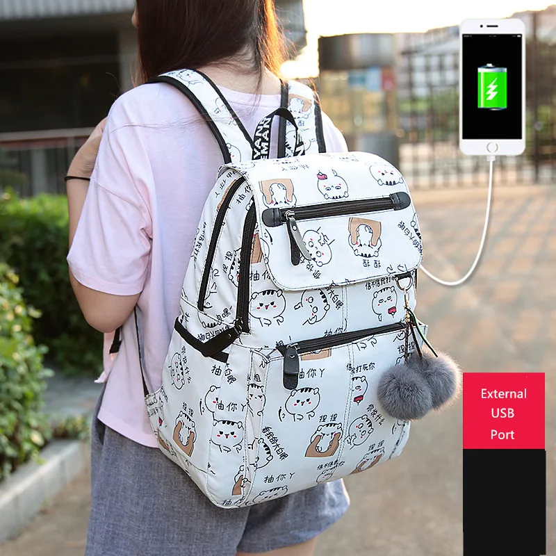 Модный школьный рюкзак, USB зарядка, школьные сумки для девочек, женский рюкзак, школьный ранец, ранец, рюкзак для детей, школьная сумка, Mochila