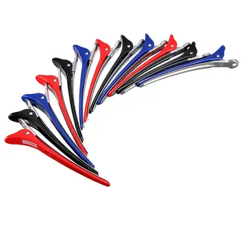 

2pcs Hairdressing Aluminum Plastic Clips Clamps Salon Barber Section Hair Grip Clip Styling Tools Accessories