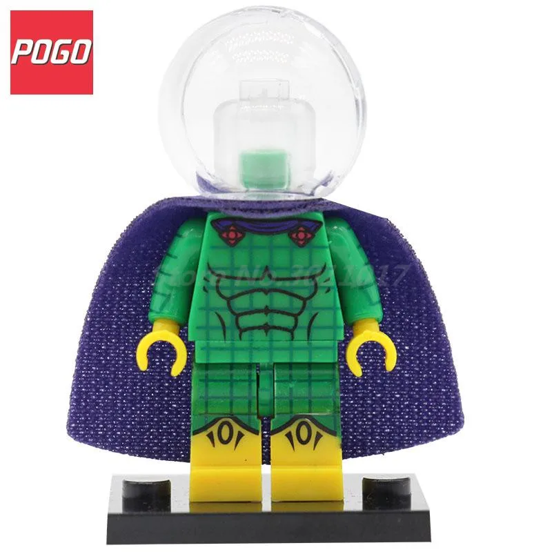 POGO Mysterio Action Figure Marvel Super Heroes Avengers Building Blocks Set Bricks Single Sale Educational Toys