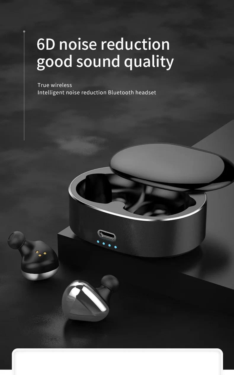 T50 TWS Bluetooth наушники мини 6D Стерео шумоподавление игровые беспроводные наушники гарнитура спортивные наушники для мобильного телефона