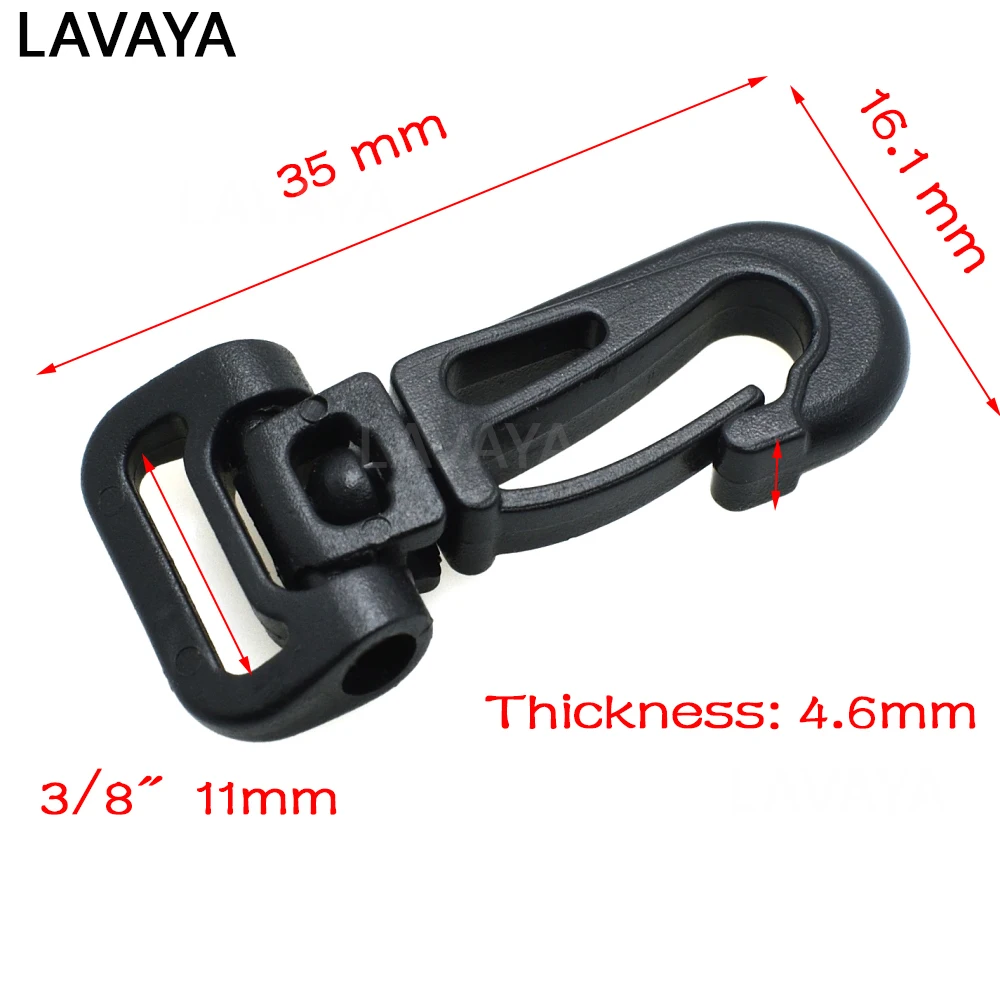 

12pcs/pack Pack 7/16"(11mm) Webbing Plastic Swivel Snap Hooks for Bag Belts Straps