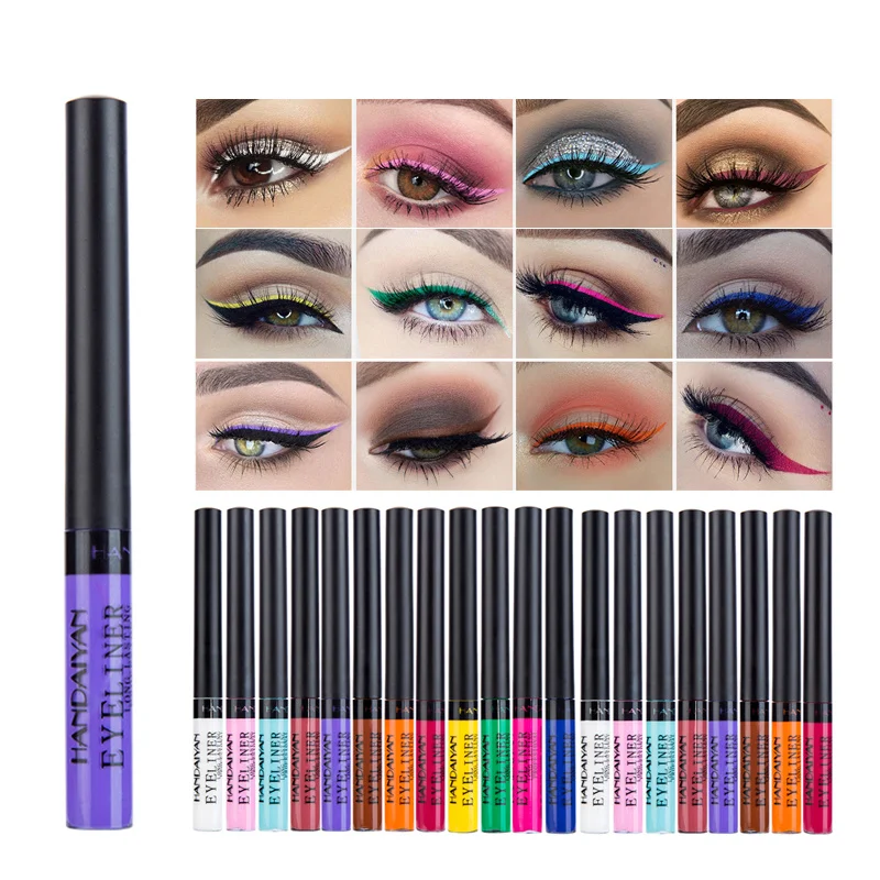 HANDAIYAN 12 Colour Matte Eye Cosmetics Eyeliner Makeup Waterproof Easy To Wear Long Lasting Sexy Charming Color Eyeliner TSLM1
