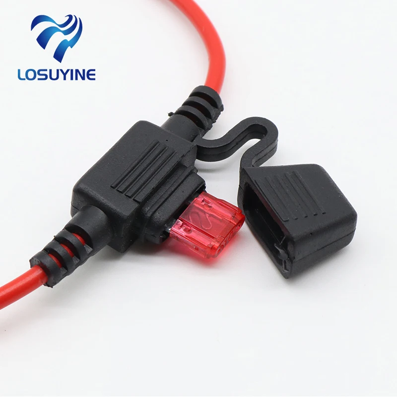 2pcs Waterproof Mini Small Medium In Line Auto Fuse Holder 16AWG 2pcs Fuse Inserts 2A 3A