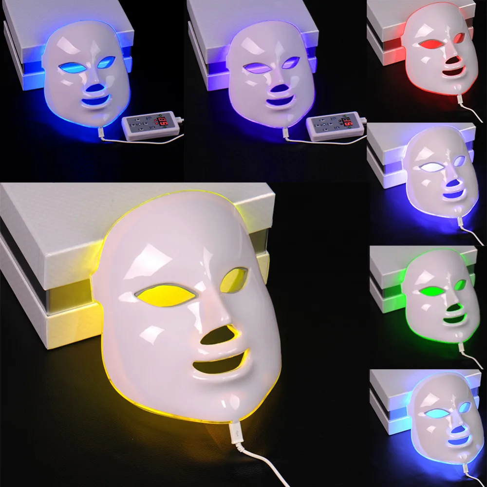 

Korean 7 Colors LED lighting photon therapy facial mask