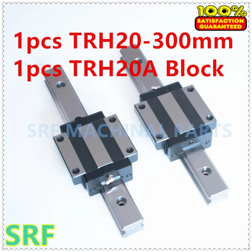 

High quality 1pcs Linear guide rail TRH20 L=300mm with 1pcs TRH20A Flange block for CNC