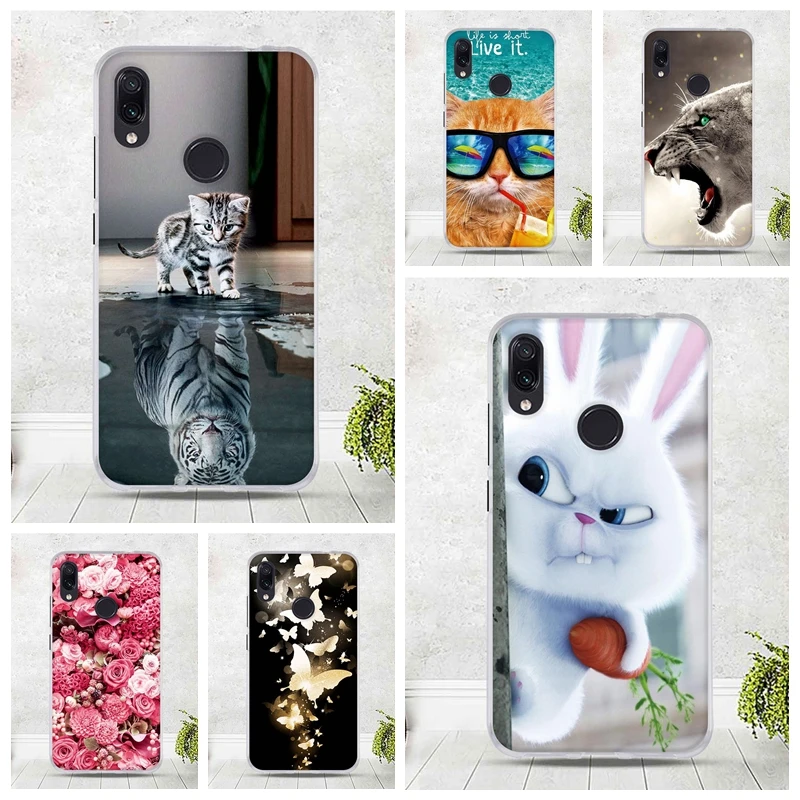 

Case For Xiaomi Redmi Note 7 Capa Soft Silicone Cute Animal Pattern For Xiaomi Redmi Note 7 pro Cover 3d Fundas Phone Back Cover