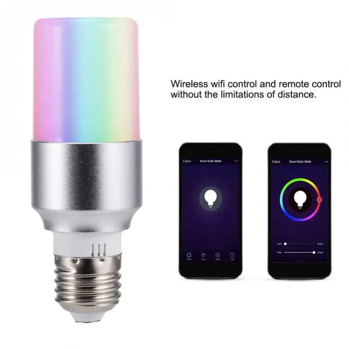Новинка; Лидер продаж WiFi Smart Светодиодный лампочки время Управление 7 W затемнения лампы для Amazon Alexa и Google дома
