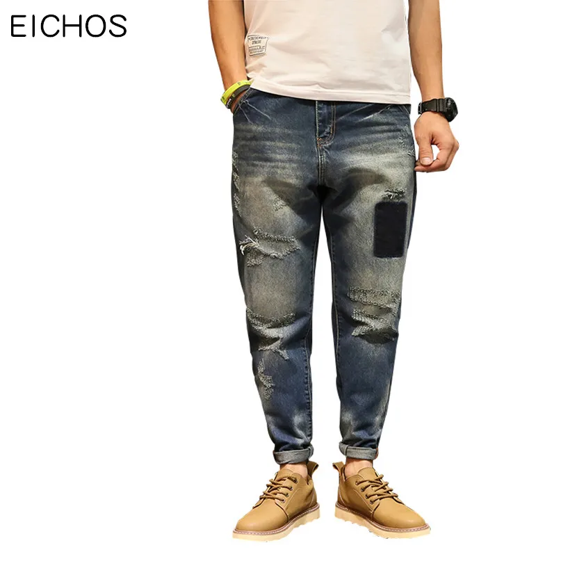 EICHOS 2017 New Harem Pants Men Summer Men's Jeans Loose Personality