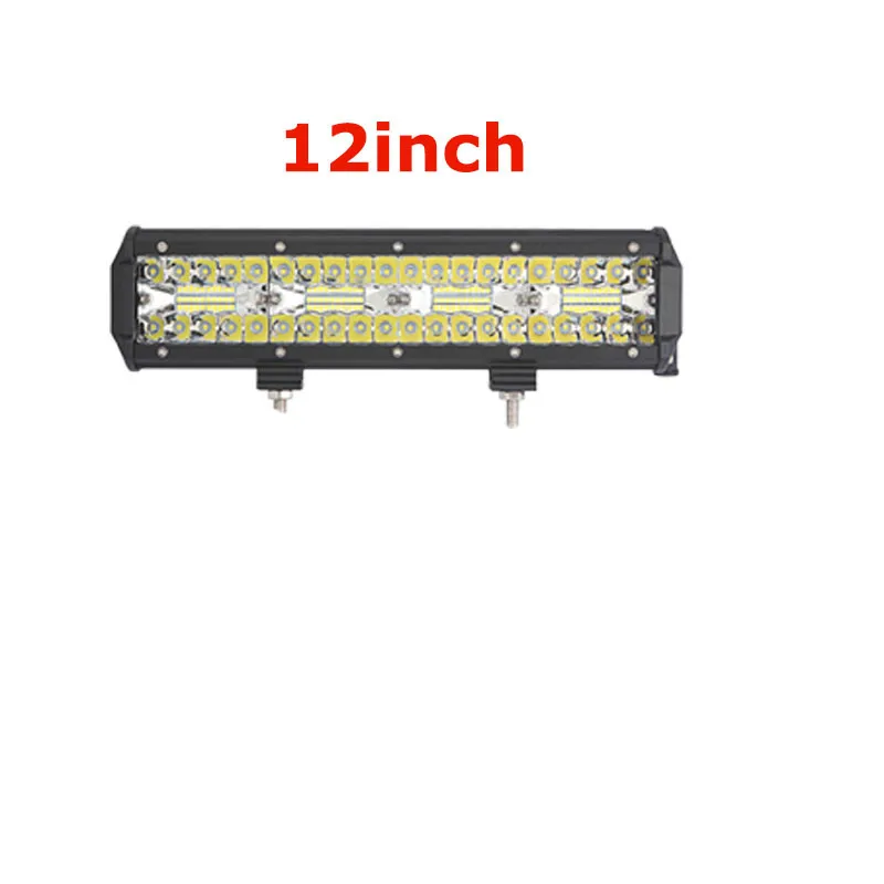 3 ряда по бездорожью светильник баров комбо " 7" 1" 20" 2" дюймов 180 Вт 240 Вт светодиодный бар рабочий светильник для грузовика лодка 4x4 вождения светильник внедорожник автомобиля 12V - Цвет: 12in 240W