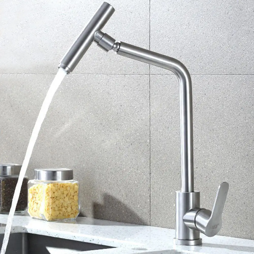 

Stainless Steel Cold & Hot Water Tap Faucet 360 Rotating for Kitchen Vegetable Basin Decoration