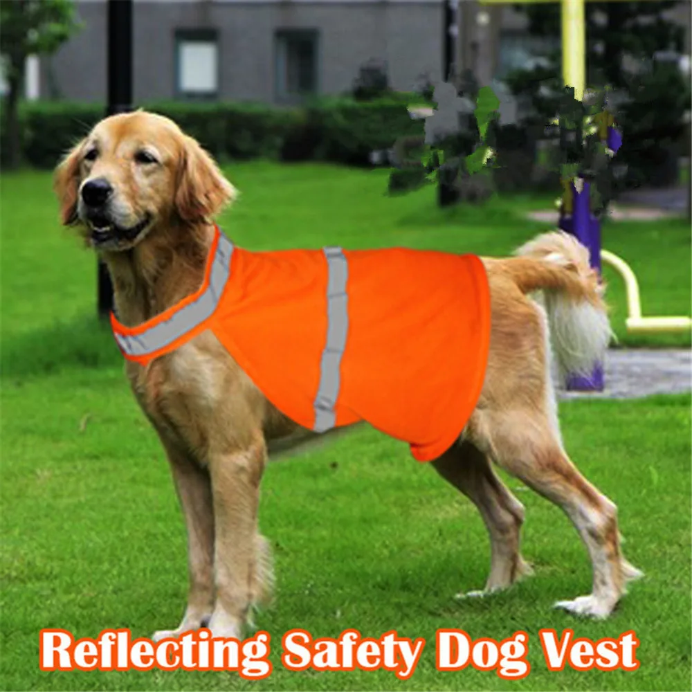2 Colors Pets Fluorescent Security Dog Reflective Vest Clothes Safety