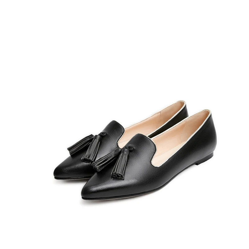 2016 Mujeres Famosas de la marca de Calzado de Señora de Moda Diseño de Mujer Primavera Zapatos Planos Ocasionales Mocasines de Cuero Genuino|designer flat shoes|fashion flat shoesflat shoes -