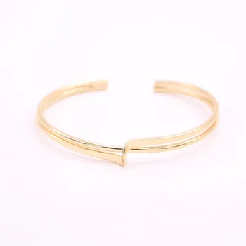 

Simple style distorted round bangles for girls Crossed Circle women bangles and