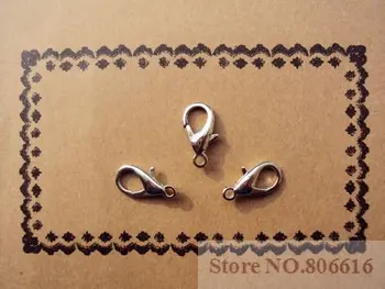 

(Free Nickel) 16MM*8MM 100Pcs Nikcle Color Zinc Alloy Lobster Clasps Hooks Jewelry Fittings Acceossries