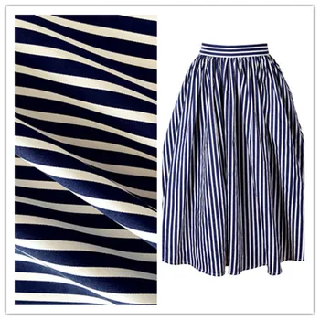 

Blue and white stripes pritting fabric Retro style fabric Kimono fabric Calico Printed cotton fabric for DIY Bag 1order=1meter