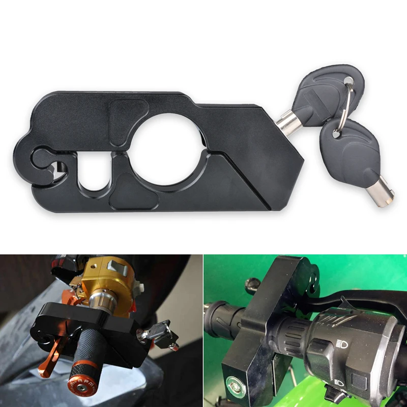 Motorcycle Grip Lock Universal Aluminum CNC Motorcycle Handle Throttle