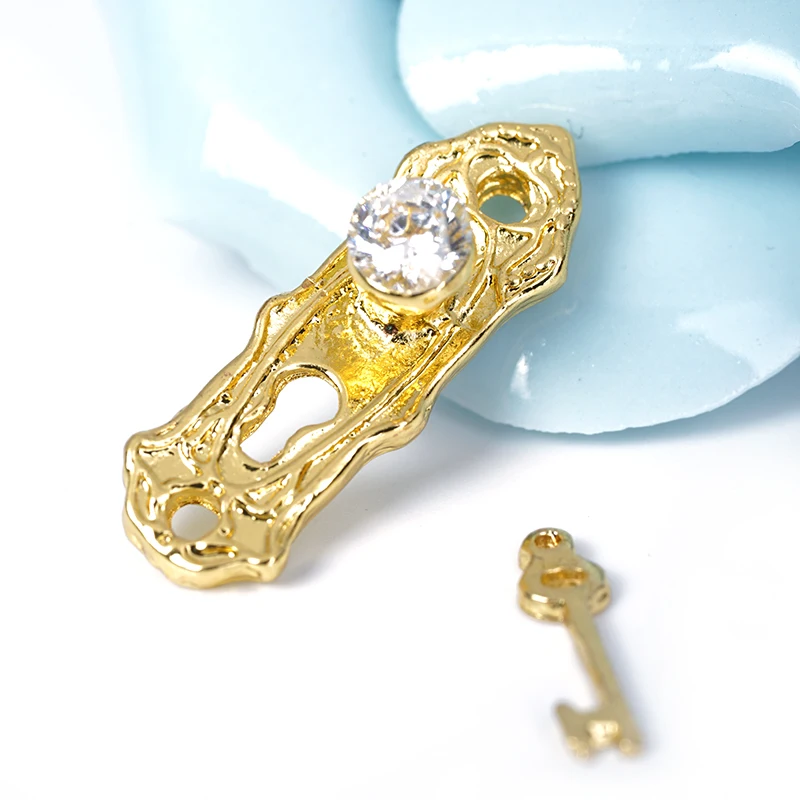 Diamond Mini Door Lock And Key 1:12 Miniature Dollhouse Furniture Dolls House Accessories Fast Food Toys Miniaturas Door Lock