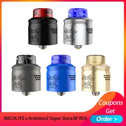 Vape распылитель G-TASTE MECHLYFE x AmbitionZ Vaper Slatra BF RDA двойная сетчатая катушка 25 мм бак подходит bf боттомфидер-мод vs DROP RDA