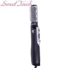 3 in1 фен вращающаяся щетка ролик электрический бигуди Стайлинг выпрямление гребень отрицательных ионов дуновение воздуха ЕС Plug 115-230 В