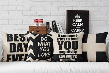 

Retro Coffee Black white pillow ,Geometric Pillow cushion ,Linen pillowcase,sofa cushions home decorative Pillows