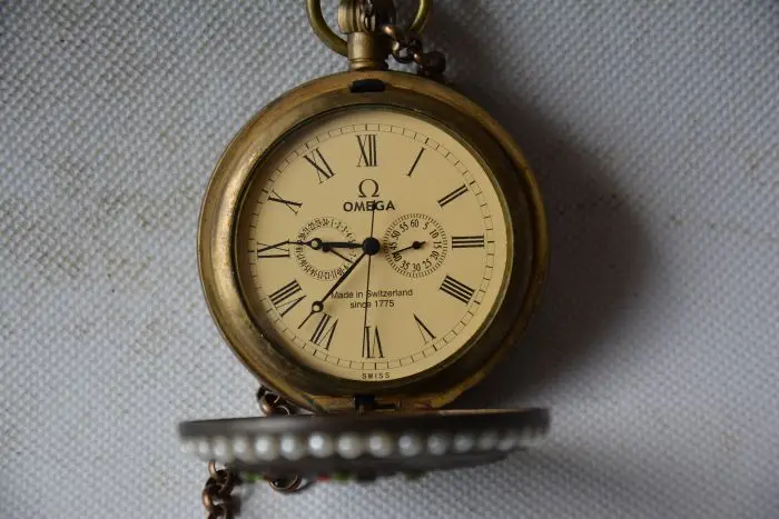 

Rare Old Qing Dynasty royal BRASS GLASS clock \ mechanical Pocket watch, inlaid stones, can work, with mark, Free shipping