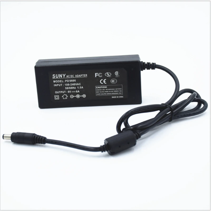 

100-240Vac input ,6V 6A 36W power adapter ,5.5*2.5 ,5.5*2.1 port CE FC listed transformer,led power supply with AU/US/EU/UK Plug