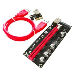 VER011C PCI-E Riser Express Cable 16X до 1X графического расширения провода адаптер карты