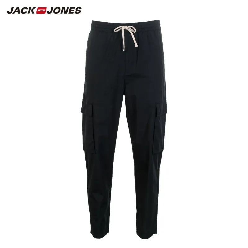 JackJones мужские хлопок Большие зауженные карманы чистый цвет повседневные укороченные брюки 219114522