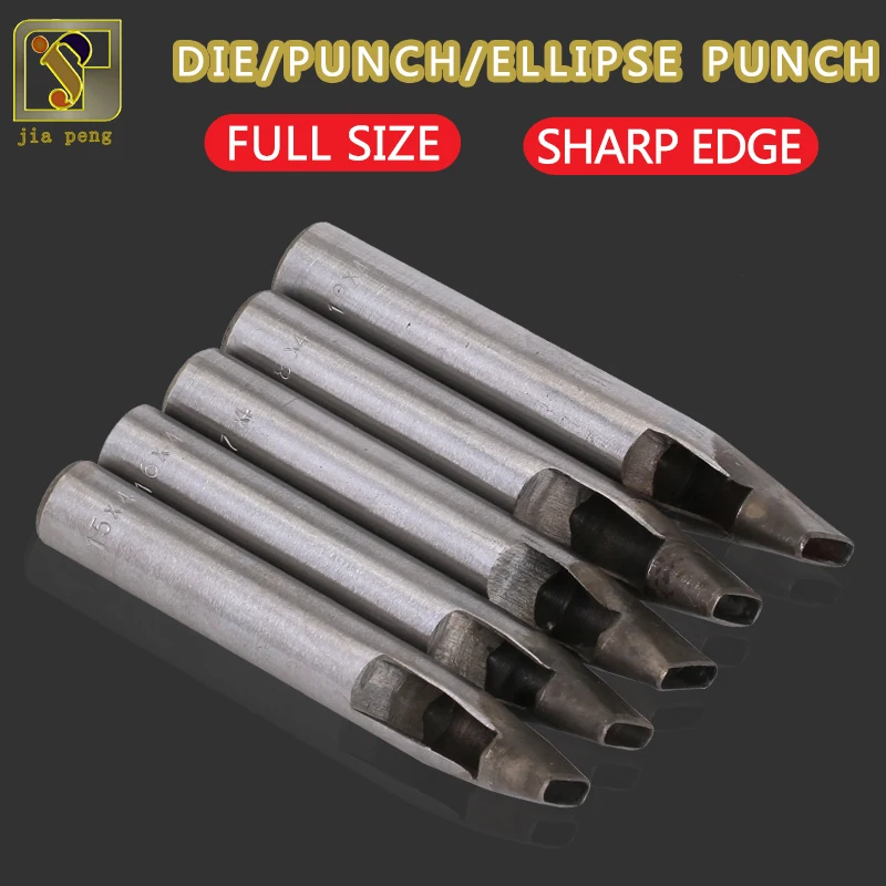 Handmade Leather DIY tools Hole Punch Oval Angle Spacing Belt Punching