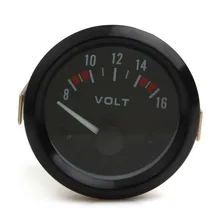 Brand New Car Tools Universal Voltmeter Gauge Meter 8-16V Racing Car 2inch volt Gauge Volts Meter 52mm Auto Gauge Instrument