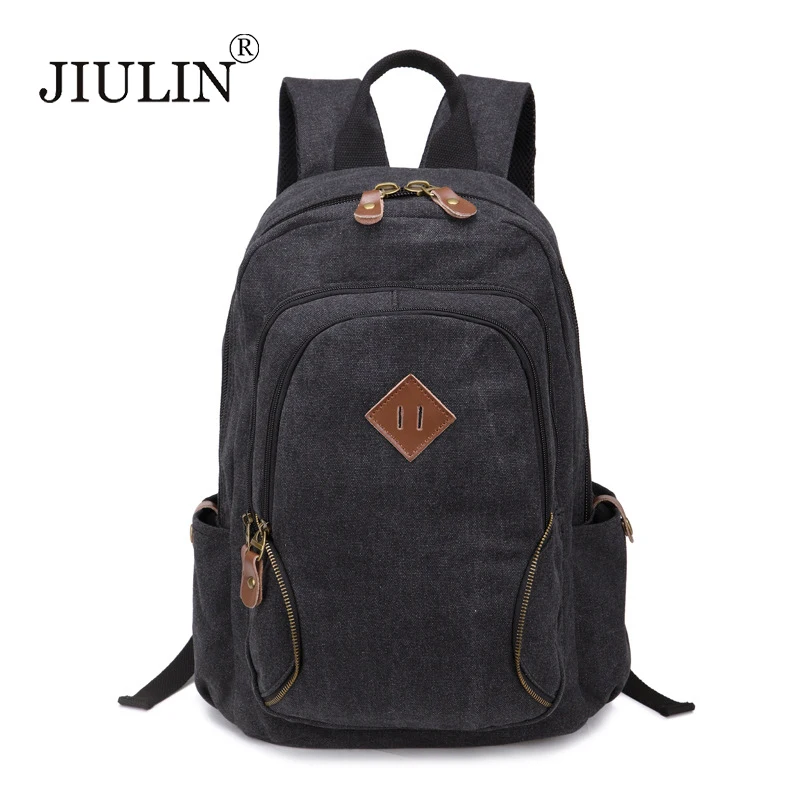 

New backpack backpack canvas bag solid tide and computer package