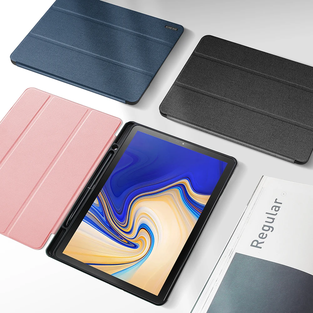 DUX DUCIS PU флип чехол для samsung Galaxy TAB S4 10,5 умный чехол для samsung TAB S4 10,5 T830 T835 чехол с держателем для ручки